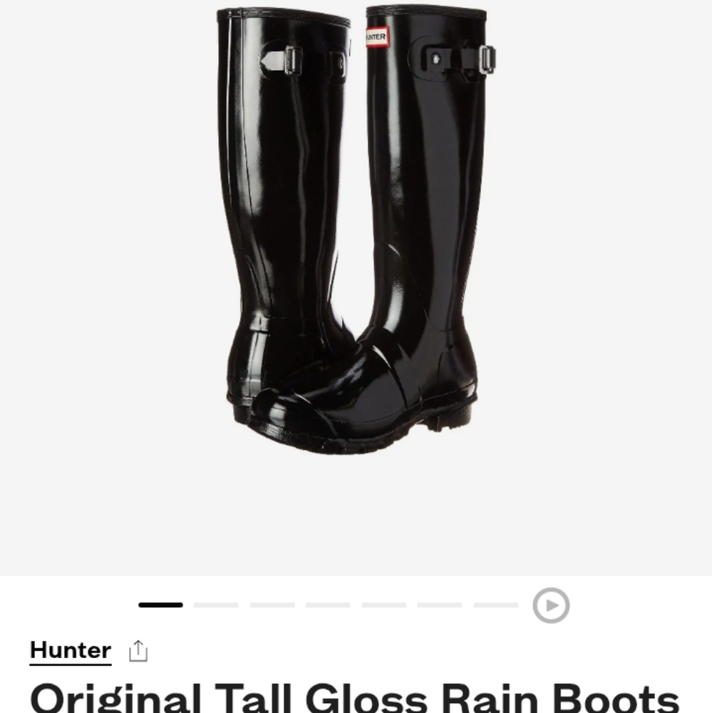 Hunter Tall Black Gloss Boots